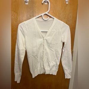 Shein White Cardigan with Buttons